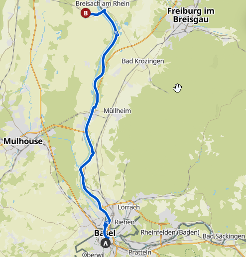 Die Route vom ersten Tag