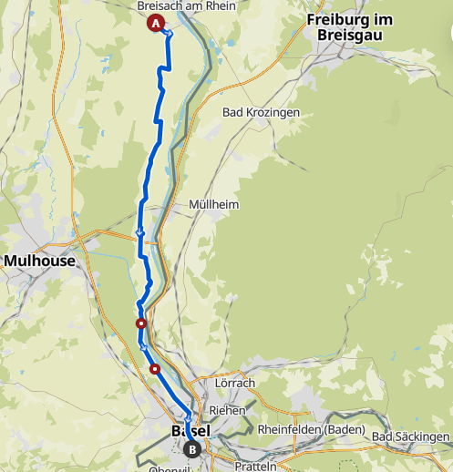 Die Route vom zweiten Tag